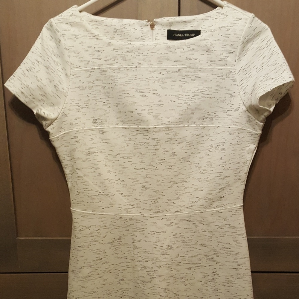 Ivanka Trump White with Gray Dress